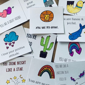 Compliment Cards Kindness Cards to Color Printable Positivity Cards Kindness Cards for Kids Coloring Cards Friendship Cards image 7