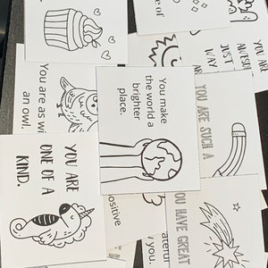 Compliment Cards Kindness Cards to Color Printable Positivity Cards Kindness Cards for Kids Coloring Cards Friendship Cards image 6