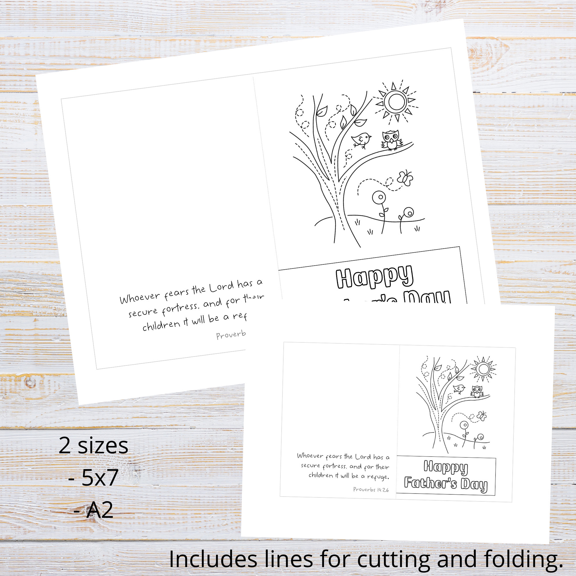 Father's Day Greeting Cards to Color | Printable Father's Day Cards for ...