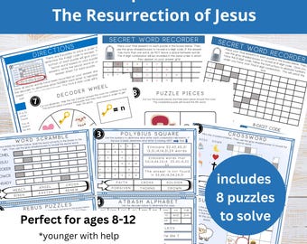 Christian Easter Escape Room for Kids | Religious Easter Game | New Testament Bible Escape Room | Sunday School | Resurrection Escape Room