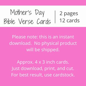 Mothers Day Bible Verse Cards | Mothers Day Scripture Cards | Bible ...