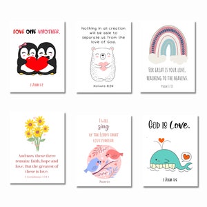 God's Love Bible Verse Prints | Printable Scripture Art | Nursery ...