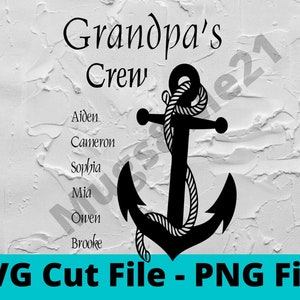 Grandpa&#39;s Crew SVG, Grandpa SVG Cut File, Funny Grandpa SVG, Grandpa png, Digital Download, Cut Files for Cricut Silhouette