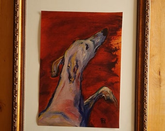 Galgo Galgoart Greyhoundart Greyhound Dogartprint artprint Dogart Oilart