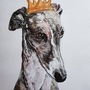 Galgo prince greyhound greyhound dogart artprint greyhound art greyhound art print dogprint galgoprint galgoprint print art print prince galgo