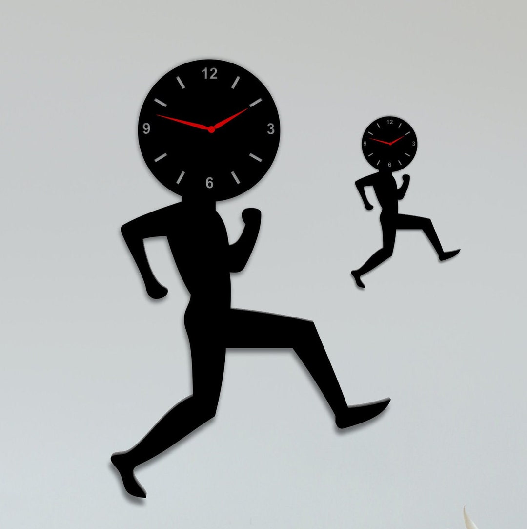 Laser Cut Wall Clock File the Man Who Raced Against Time Glowforge ...