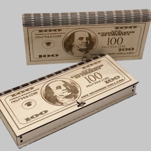 Laser Cut Dollar Money Box Svg Dxf Files Target Piggy Bank Moneybox Gift Box Glowforge