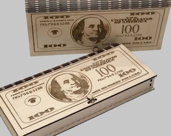 Laser Cut Dollar Money Box Svg Dxf Files Target Piggy Bank Moneybox Gift Box Glowforge