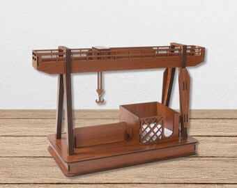 Laser geschnitten Schreibtisch Namensschild SVG Büro Schreibtisch Organizer DXF Dateien Blockhalter Konstruktion Glowforge