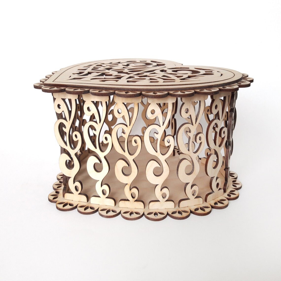 Laser Cut Heart Box SVG File Box Template Love Box Files Wooden Box DXF ...