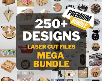 Laser Cut Mega Bundle Files Wall Decor & Clock 3mm Laser Cut Files Door Corner SVG DXF CDR