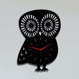 Laser Cut Eule Wanduhr SVG DXF Dateien Home Wanddekor Glowforge Xtool