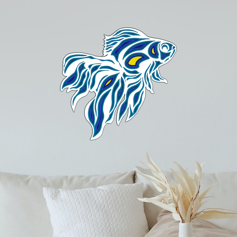 Multilayer Fish Svg Laser Cut File Glowforge Dxf Files Cricut Paper Cut ...
