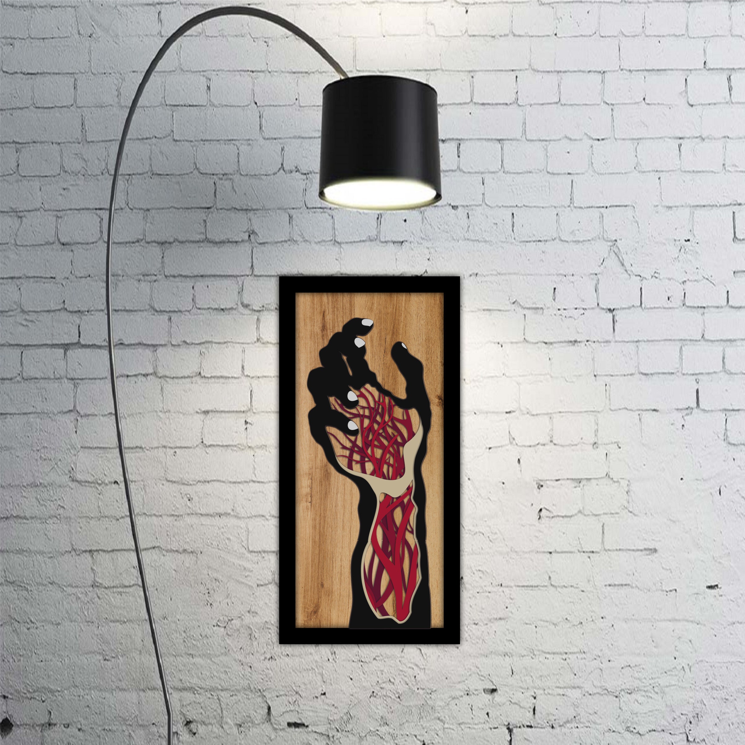 Laser Cut Multilayer Hand Svg Dxf Files Wall Art Decor Glowforge Cricut ...