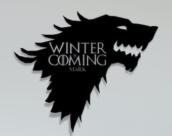 Laser-Schnitt Winter kommt Wolf-Wand-Dekor-Datei, DXF-, SVG-, CDR-Dateien für das Laserschneiden