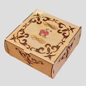 Laser Cut Gift Box File 3mm Box SVG for Laser DXF Files Glowforge Xtool