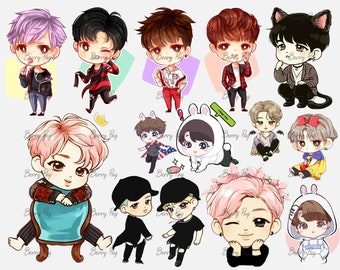 BTS PNG Bundle Kpop Stickers Bts Png for Sublimation Bts Tumbler Bts Clipart Transparent Background Kpop Images Bts Tshirt Printable