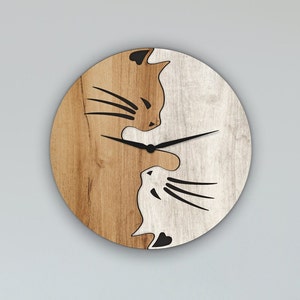 Coppia di gatti tagliati al laser in formato SVG, file SVG di gatti, file DXF, file Glowforge, file SVG per Cricut, coppia in formato SVG, file CNC, decorazione da parete in formato SVG per la casa