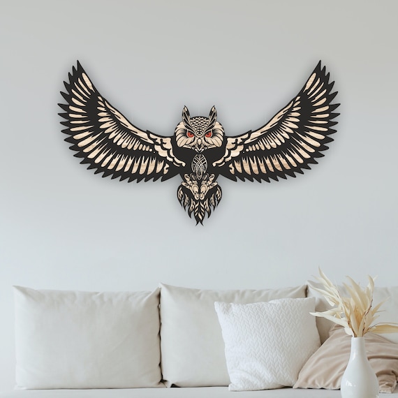 Laser Cut Multilayer Owl SVG Wall Art Files Multilayer Animals File Glowforge, Cricut, CNC, XTool, Lightburn