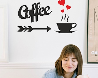 Love Coffee Laser Cut Files, Home Decor SVG DXF CDR (Digital Download)