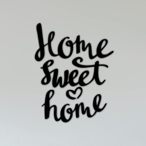 Laser geschnittenes Home Sweet Home Wand Dekor Datei Glowforge Xtool Cricut Cnc SVG DXF CDR Instant Download
