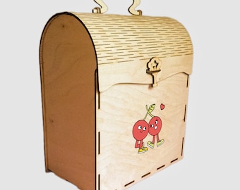 Laser Cut Bag File Box Template Glowforge Xtool Lightburn SVG DXF CDR Files