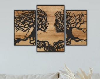 Tree Couple Svg Laser Cut Files Wall Art Home Decor Svg Tree Svg Couple Silhouette Svg Glowforge Files Cricut Files Dxf Files Cnc Files