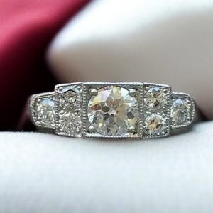 1890s Old European Engagement Wedding Ring 925 Silver,Vintage annivarsary gift Ring,Mid Century Ring, Antique Style Jewelry Gift for Her