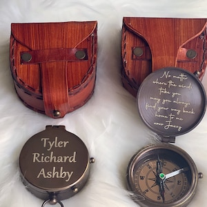 No Matter Where, Engraved Compass, Long Distance Gift, Custom Gift, Boyfriend Distance, Deployment Gift, Miss You Gift, Compass Gift