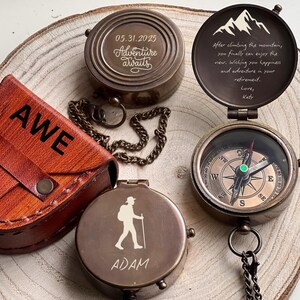 Tree of Life, Brass Compass, Retirement Gift, Father in Law Gift, Custom Gifts Coworker, First Anniversary Gift image 4