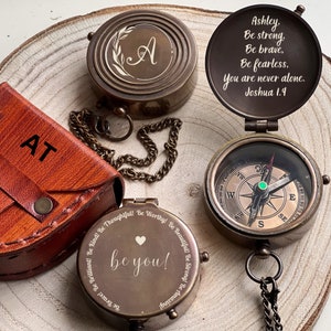 Christmas gift, Personalized Compass, Baptism Gift Girl, Engraved Compass, Communion Present, Goddaughter Present, Christians Gift for Women