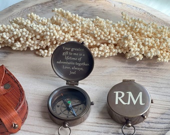 Grooms Gift, Personalized Compass, Gift for Groom from Bride, Wedding Gift for Groom, Gift for Fiance or Future Husband, Compass Gift