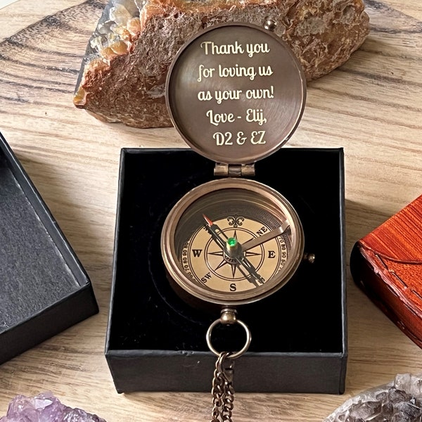 Step Dad Gift, Fathers Day Gifts, Bonus Dad Gift, Step Dad Gifts From Daughter Son, Engraved Compass, First Time Dad Gift, Dad Gift from Son