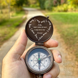 Travel Gift, Gifts for Travelers, Travel Lover Gift, Gift for Him, Custom Compass, Personalized Compass, Engraved Compass, Compass Gift