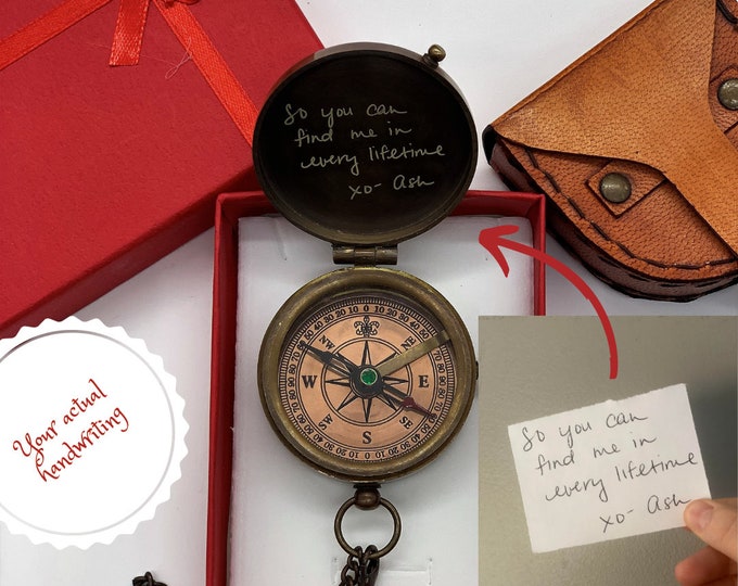 Engraved Compass, Custom Compass, Personalized Compass, Couple Anniversary Gift, Gift for him, Gift for Dad, Boyfriend Gift, Gift for Men