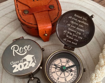 Graduation Compass , Graduation Gift for Her, Personalized Compass, Class of 2024 Gift, Daughter Grad Gift, Compass Gift, Class of College