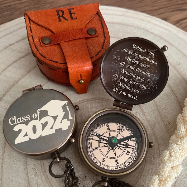 2024 Graduation Compass, Inspirational Behind You All Your Memories, Before You All Your Dreams Compass, Graduation Gift, Compass Gift