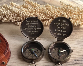 S'il arrive un jour où nous ne pouvons pas être ensemble, cadeau d'anniversaire pour petit ami, cadeau pour petit ami, mari, cadeau pour lui, boussole gravée