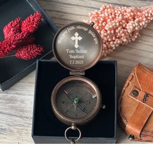 Baptism Compass Gift Boy, Baptism Favors, Baptism Gift Girl, Engraved Compass, First Holy Communion, First Communion Gift, Gift for Grandson