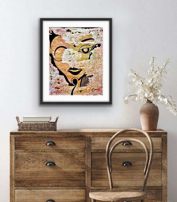 Premium Giclee Print, Ipseity Disturbance, Fine Art, Modern Artwork, Abstract Face