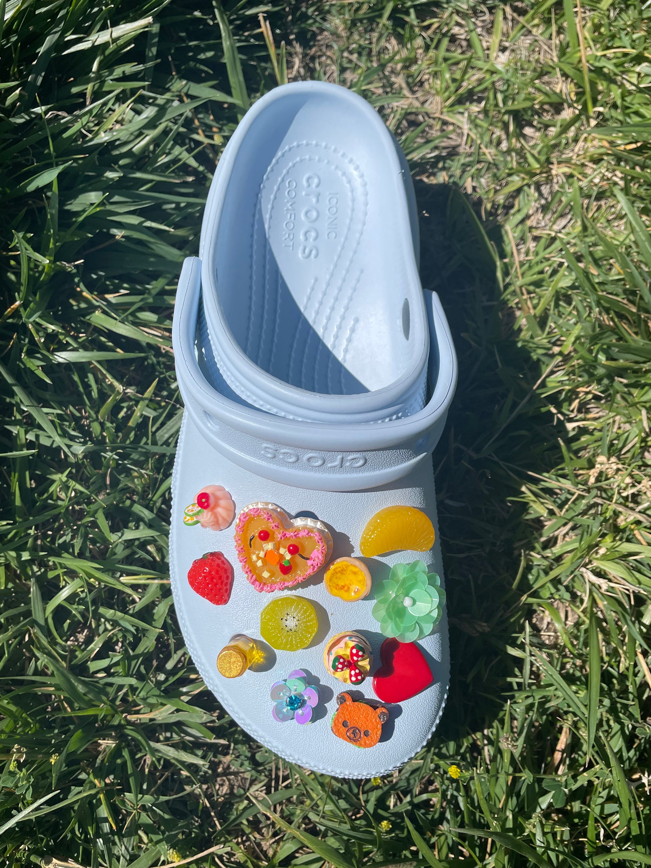 earthy cottagecore picnic themed shoe charms for crocs