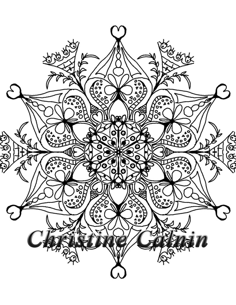 Mandala JPG PNG. Coloring Page Vinyl Cutter Cricut - Etsy