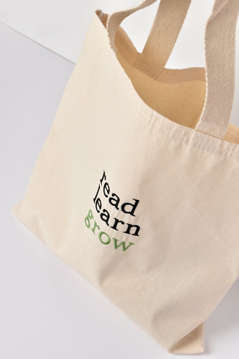Custom Embroidered Tote Bag /Custom Colors/ Personalized Embroidery Gift/100% Cotton/Eco Friendly/Personalized Canvas Tote Bag/Birthday Gift image 9