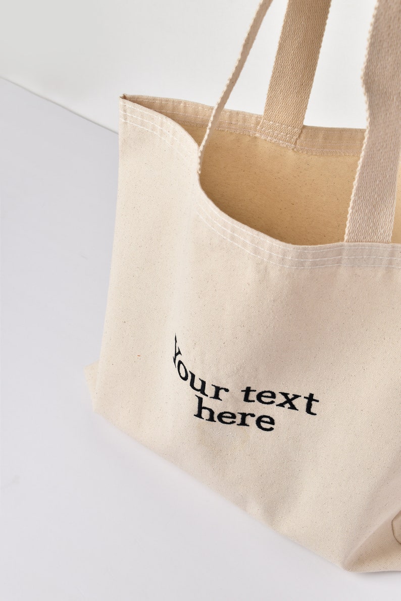 Custom Embroidered Tote Bag /Custom Colors/ Personalized Embroidery Gift/100% Cotton/Eco Friendly/Personalized Canvas Tote Bag/Birthday Gift image 6