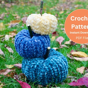 Easy Crochet Pumpkin Pattern, Digital crochet pattern &quot;Pumpkin&quot;, Crochet Pumpkin Decor, Pumpkin Crochet Pattern,