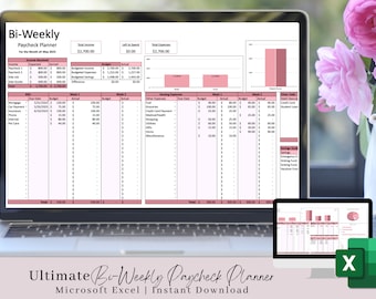Najlepszy dwutygodniowy planer wypłat, budżet w programie Excel, arkusz budżetu wypłat, arkusz kalkulacyjny budżetu, budżet wypłat, arkusz kalkulacyjny programu Excel