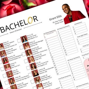 The Bachelor Bracket | Season 29 | Bachelor Fantasy League Printable ...