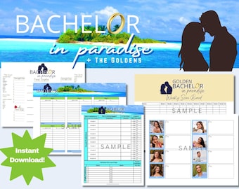 The Bachelor in Paradise Bracket | Season 10 | Bachelor Fantasy League Printable | Print Download | Party Game | Bach Bracket  | ABC TV |