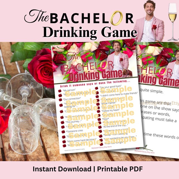 The Bachelorette Drinking Game | Season 21 | Bachelor Nation | Party Game | Bachelor Fantasy League | ABC TV | Bach Bracket | Jen Tran