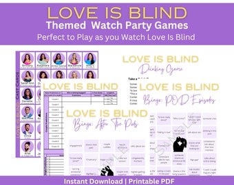 Love is Blind Watch Party Pack | Season 6 | Bingo Cards | Cast Guide | Drinking Game | The Ultimate Love Is Blind Watch Party Pack